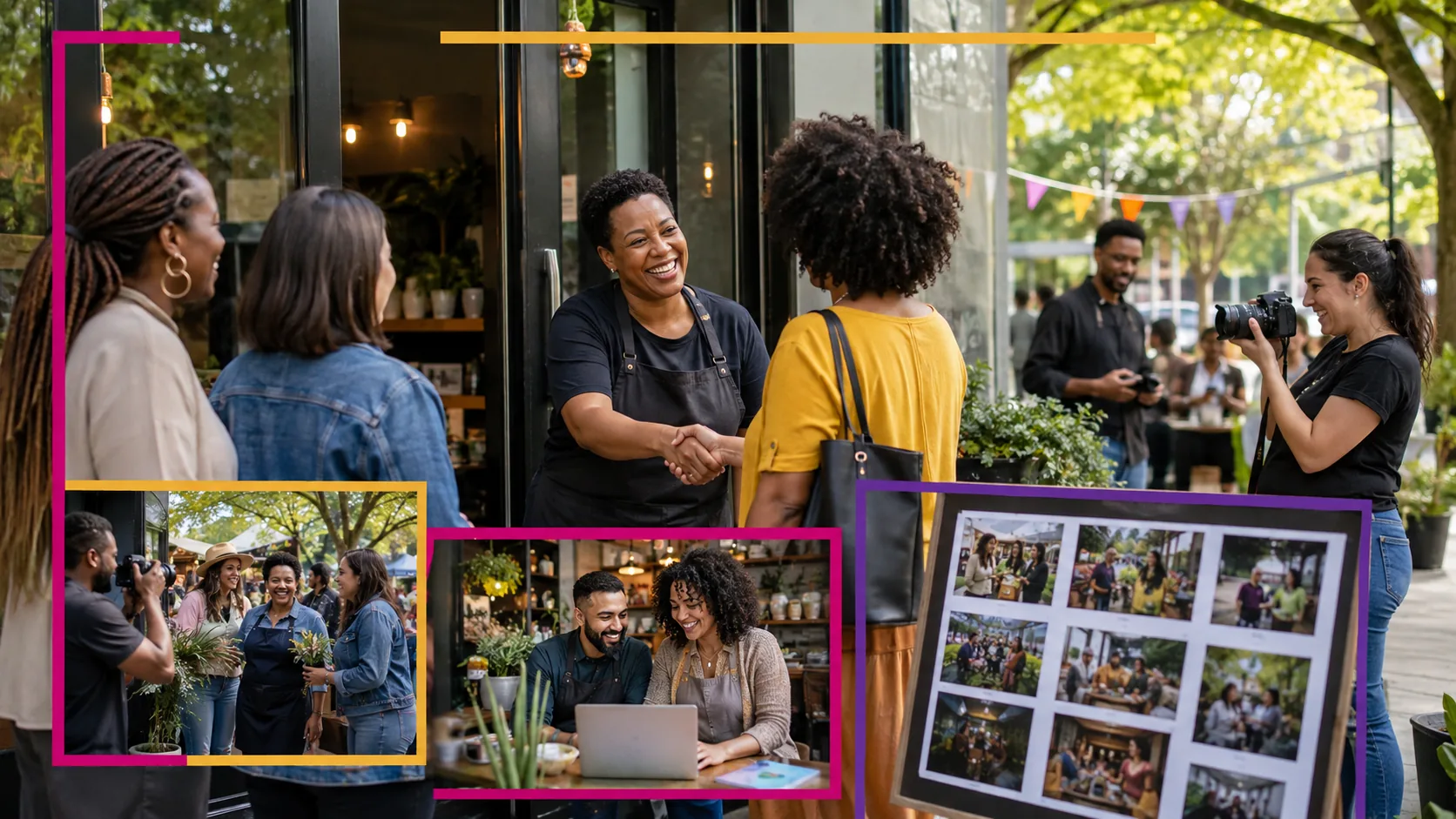 Illustrative social posts business example